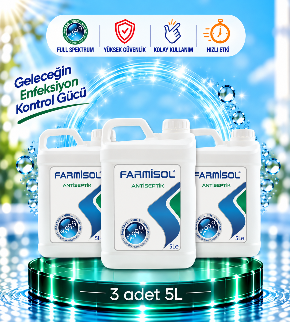 Farmisol Antiseptik 5L 3'lü
